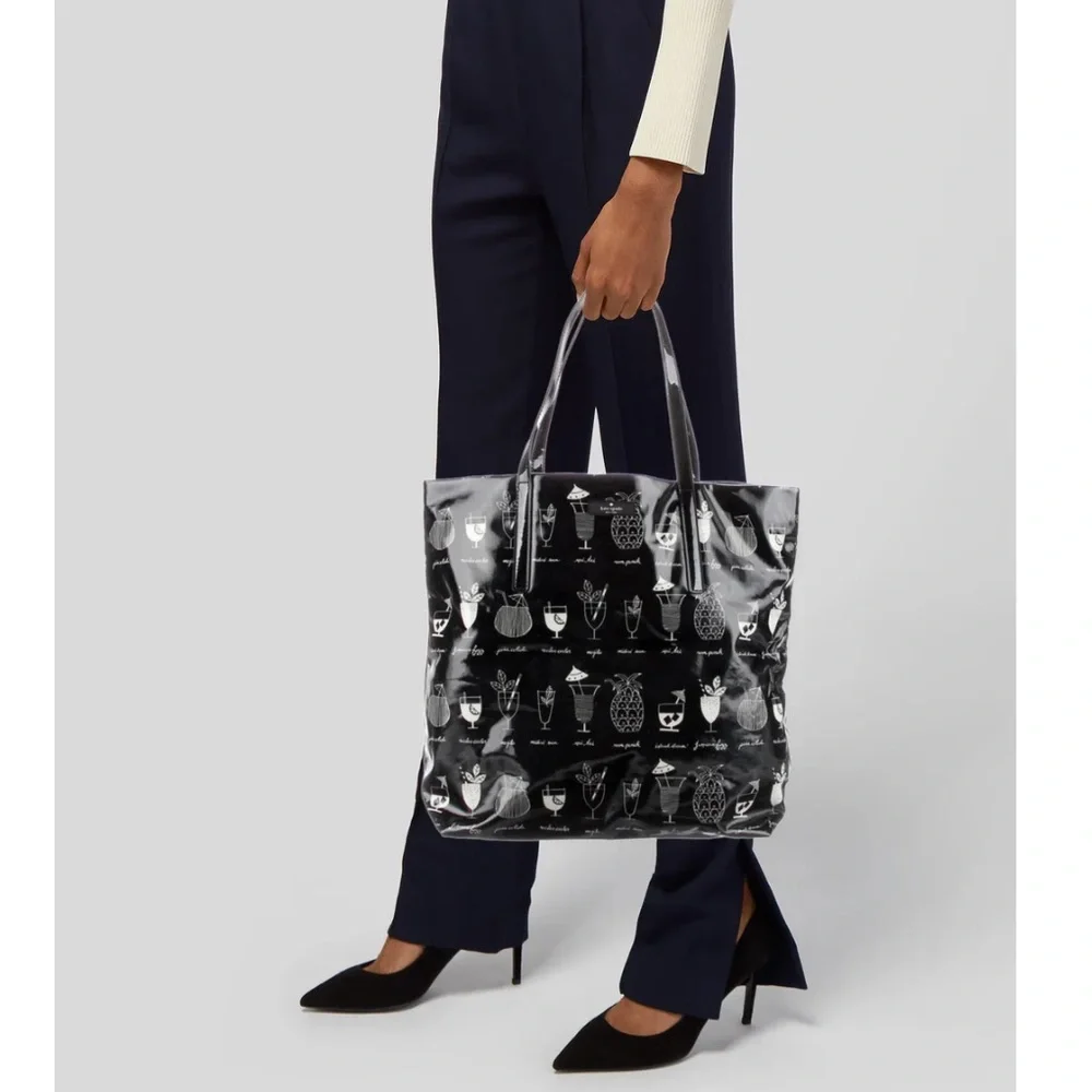 Kate Spade‎ New York Coated Canvas Drink Print Tote Bag